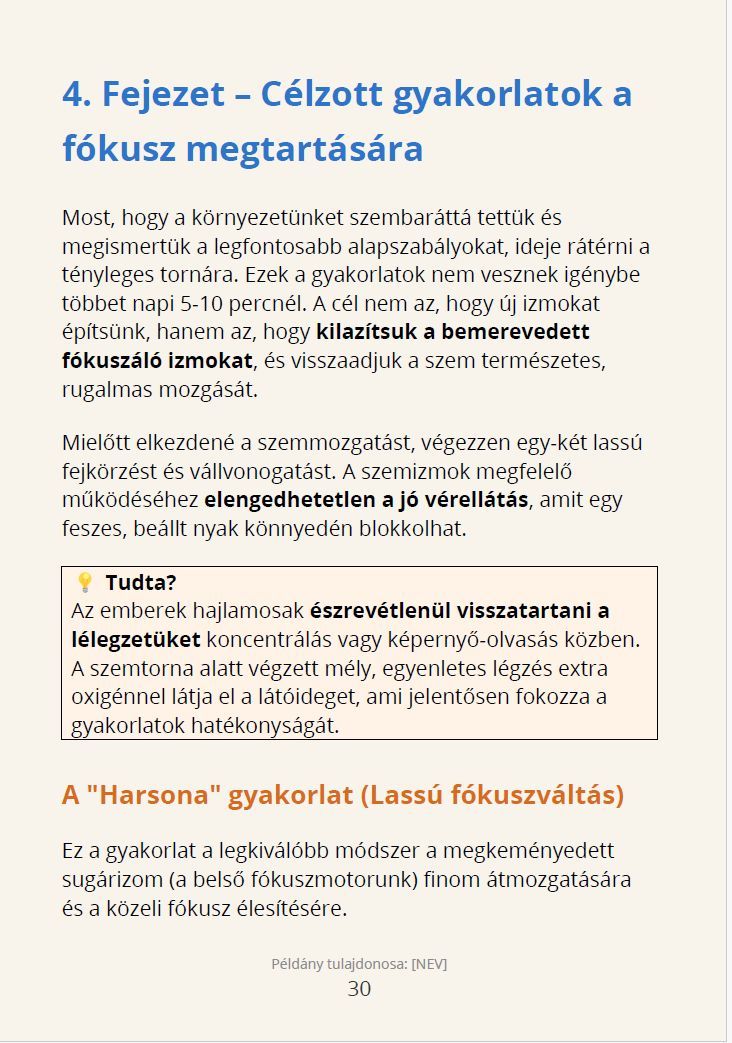 4. Fejezet - Célzott gyakorlatok a fókusz megtartására