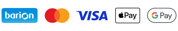 Barion által elfogadott fizetési módok: Barion, Mastercard, Visa, Apple Pay, Google Pay